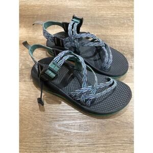 Chaco Sandals Girl/Kids Sz 3 Teal Blue Purple Beach Hike Casual Gorpcore Comfort